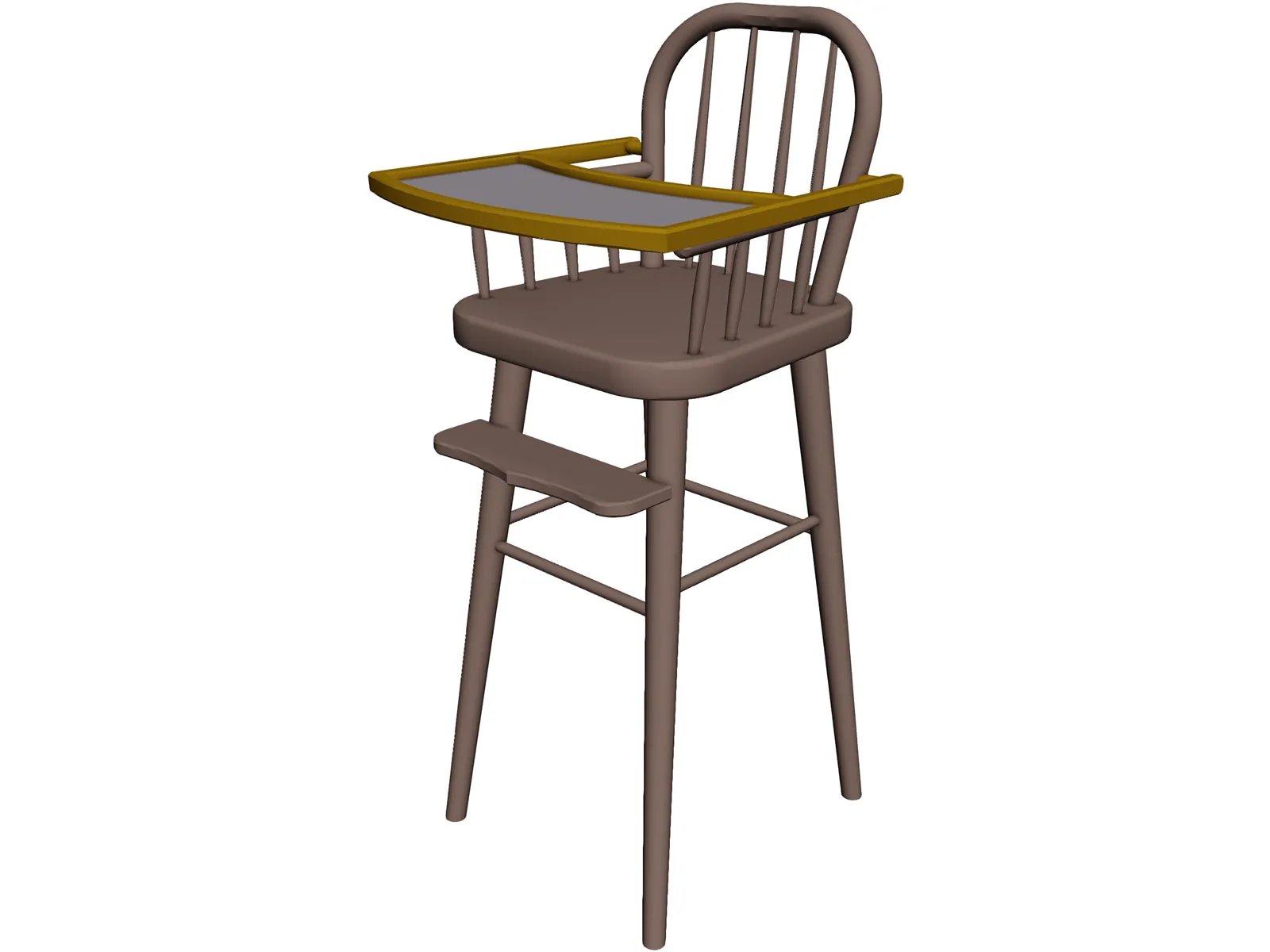 Baby Highchair 3D Model