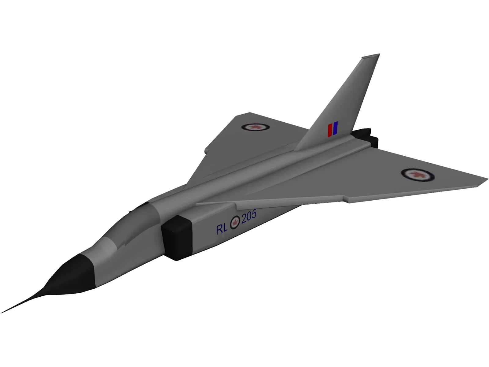 Avroe Arrow Jet Fighter 3D Model