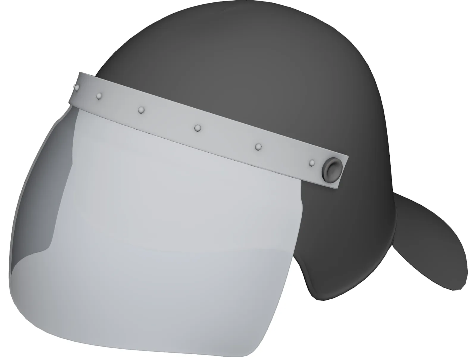 Anti-Riot Police Helmet 3D Model