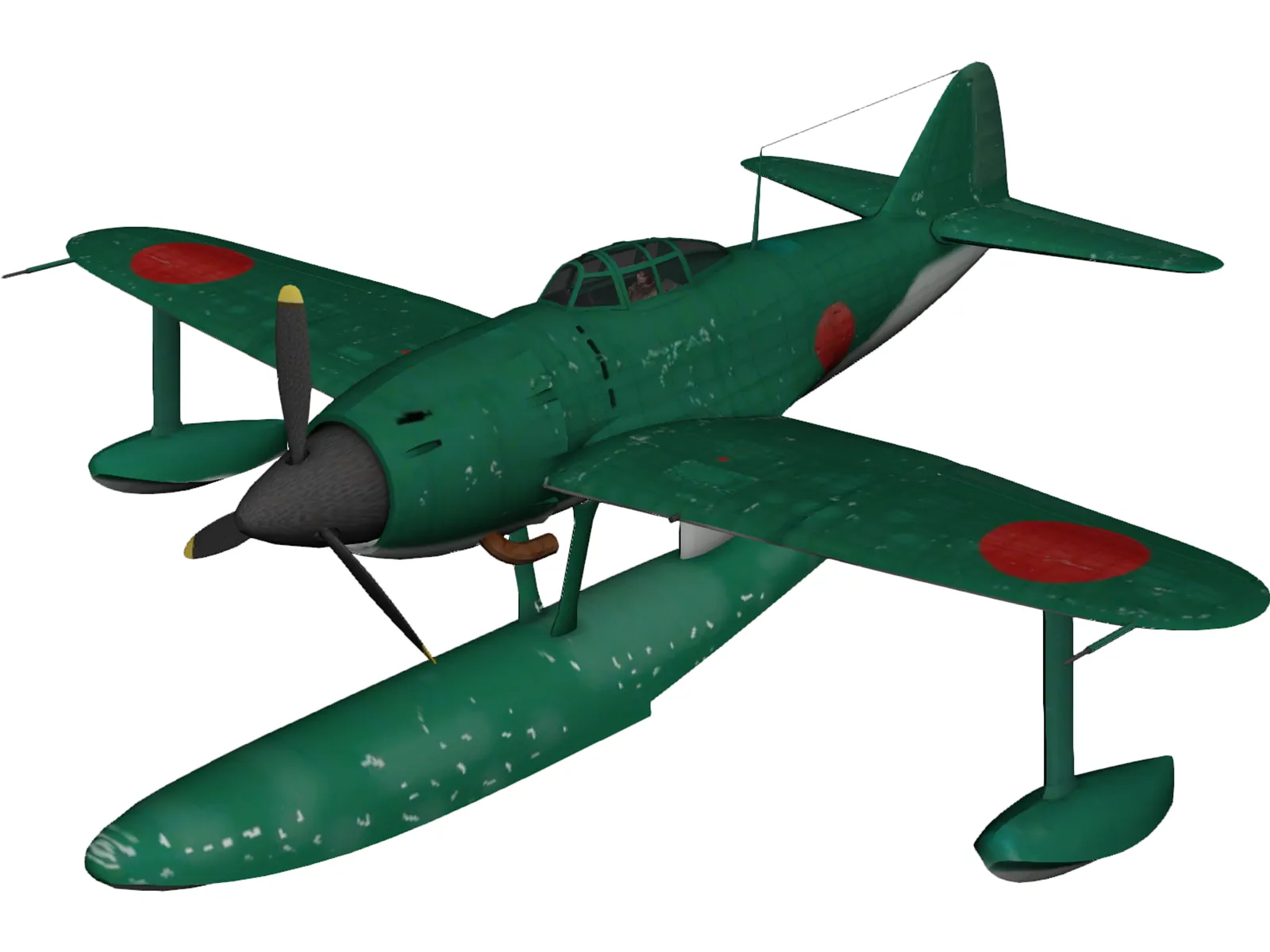 Kawanishi N1K1 Kyofu 3D Model