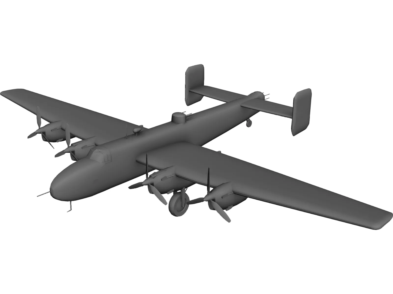 Handley Page Halifax B.III 3D Model