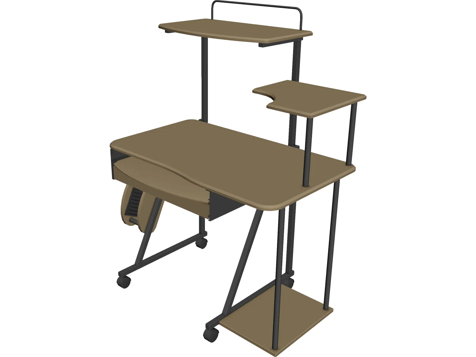 Desk Computer 3D Model