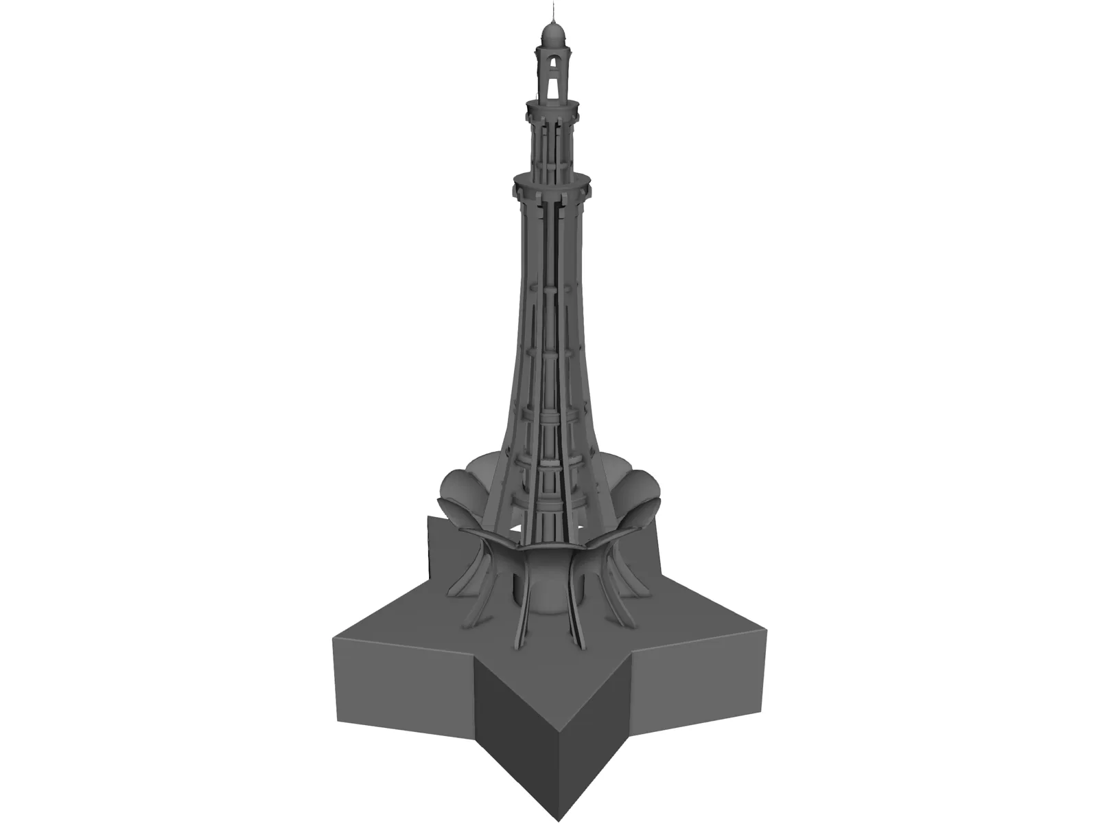 Minar E Pakistan 3D Model