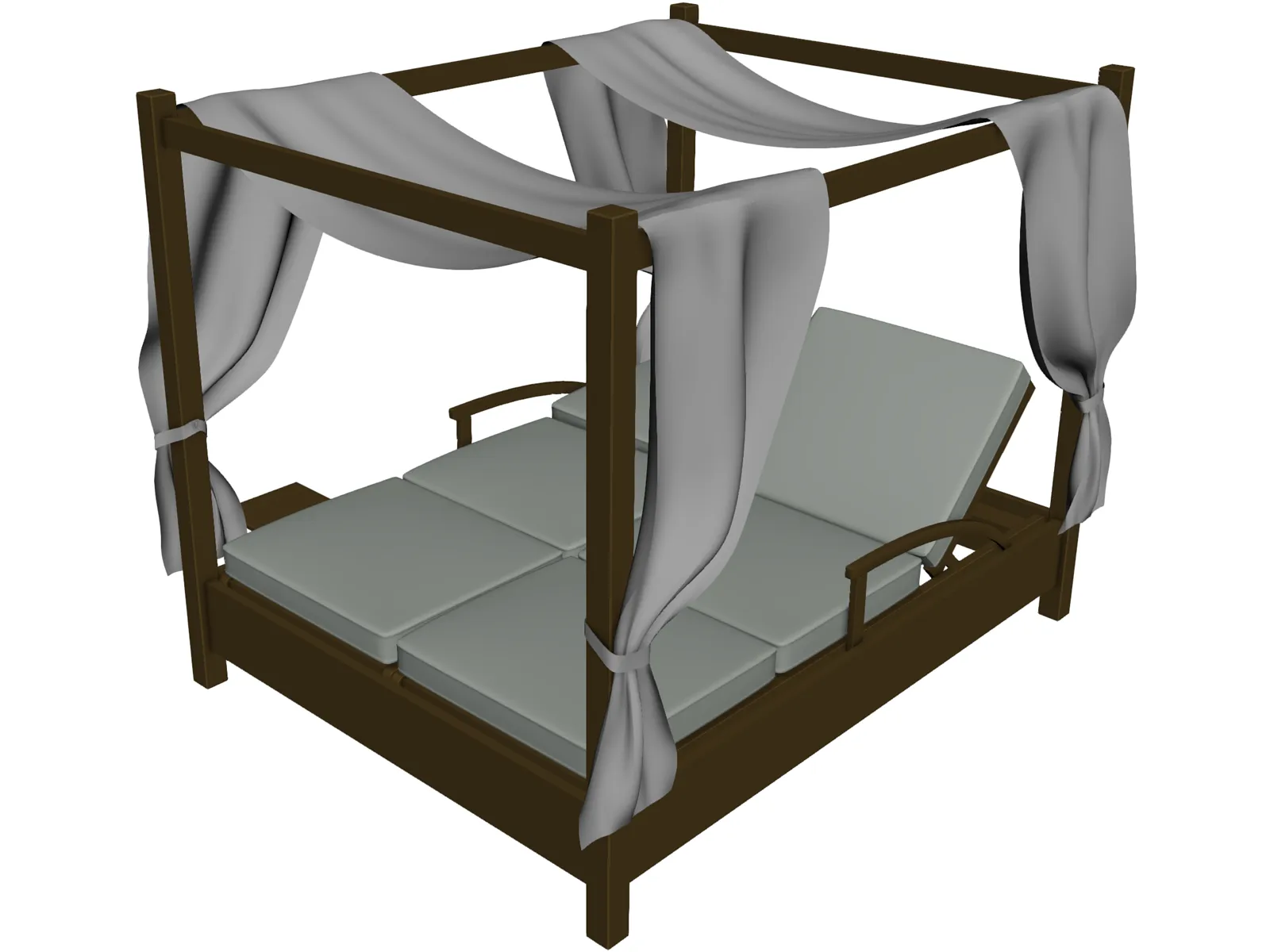 Balinese Bed 3D Model