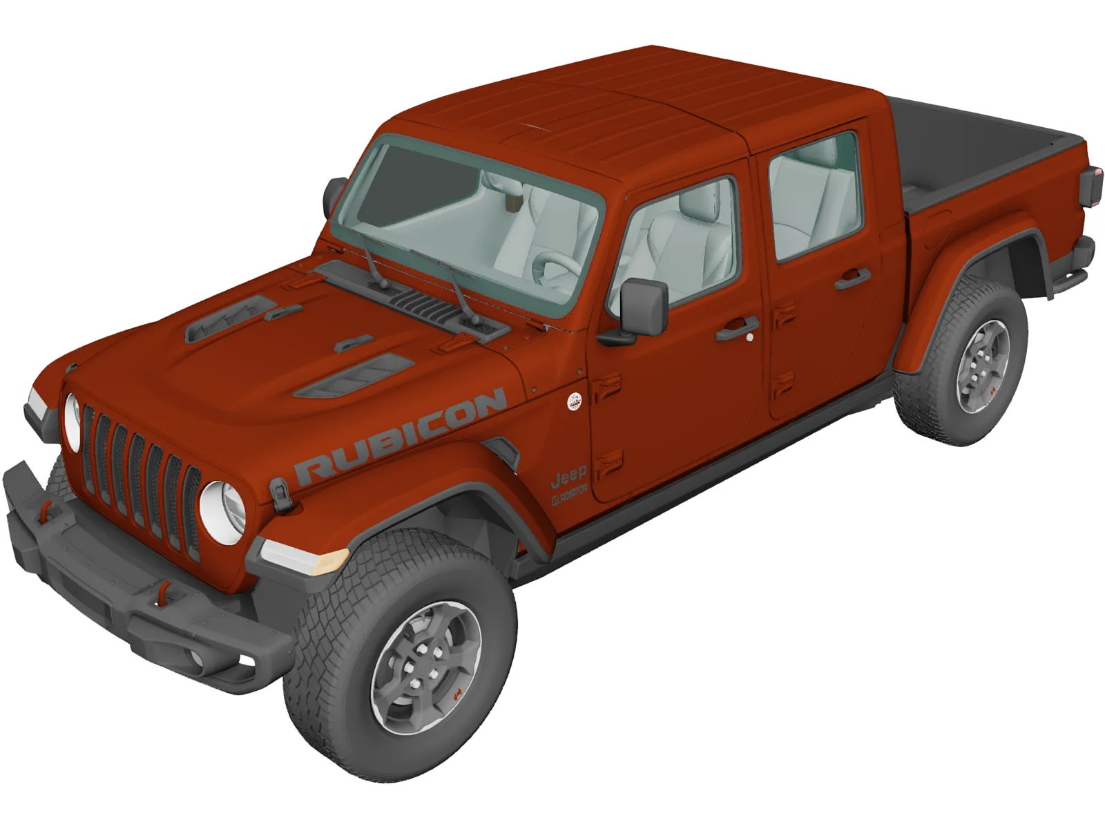 Jeep Gladiator Rubicon (2020) 3D Model