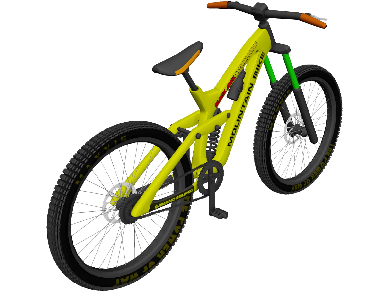 Mountain Bike Downhill 3D Model