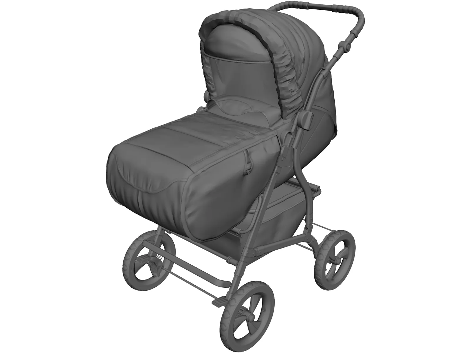 Baby Stroller 3D Model
