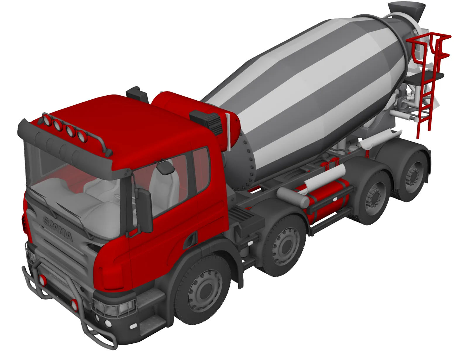 Scania Cement Truck 3D Model