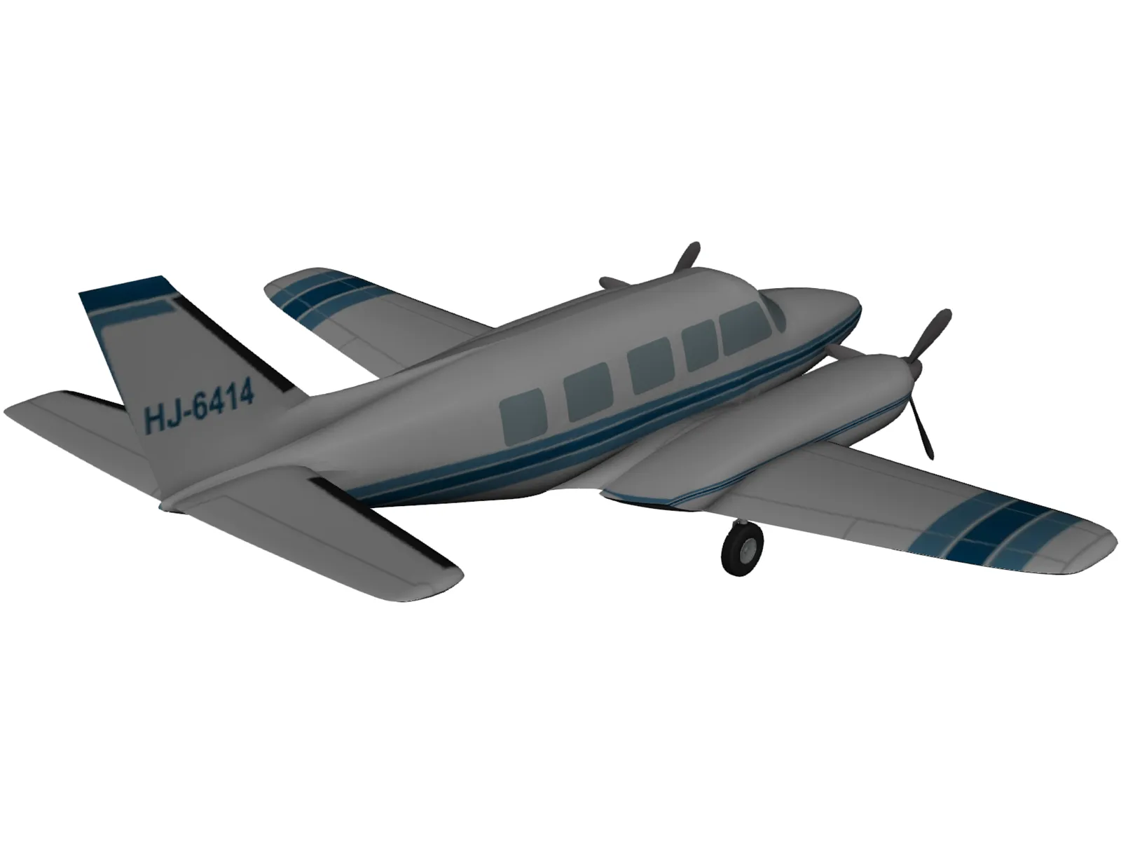 Piper PA-31 Navajo 3D Model