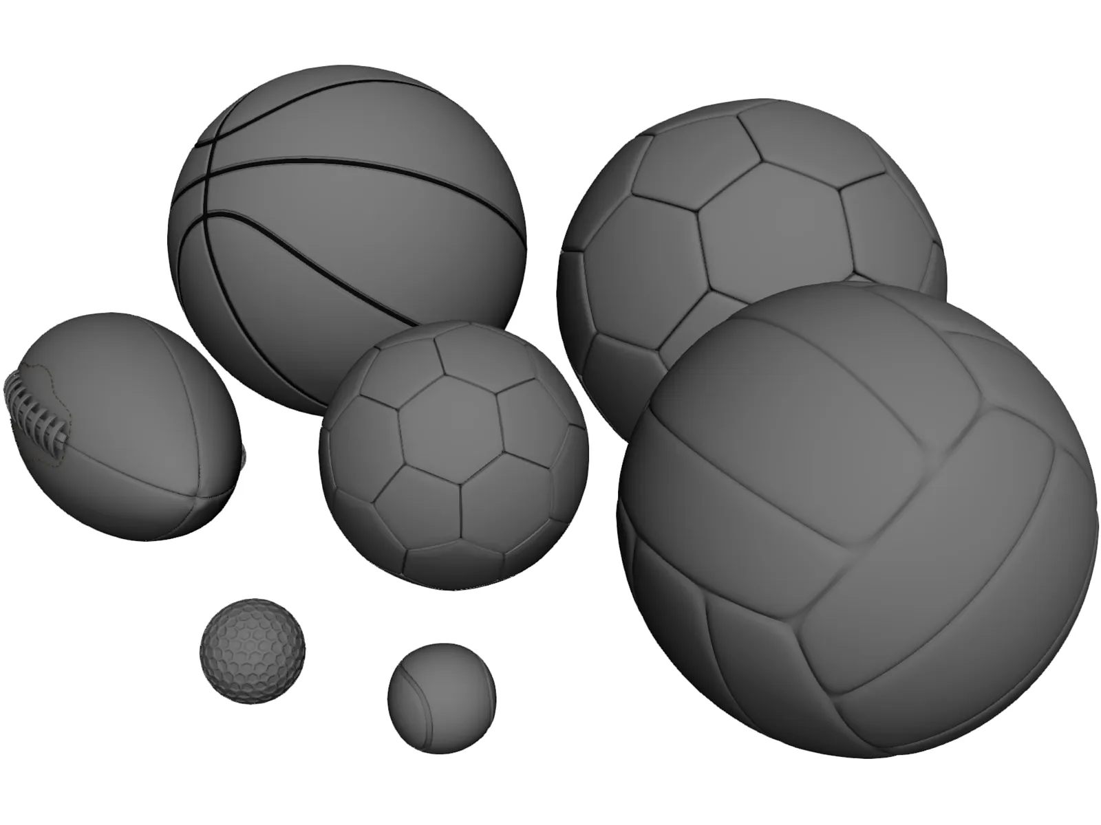 Balls Collection 3D Model