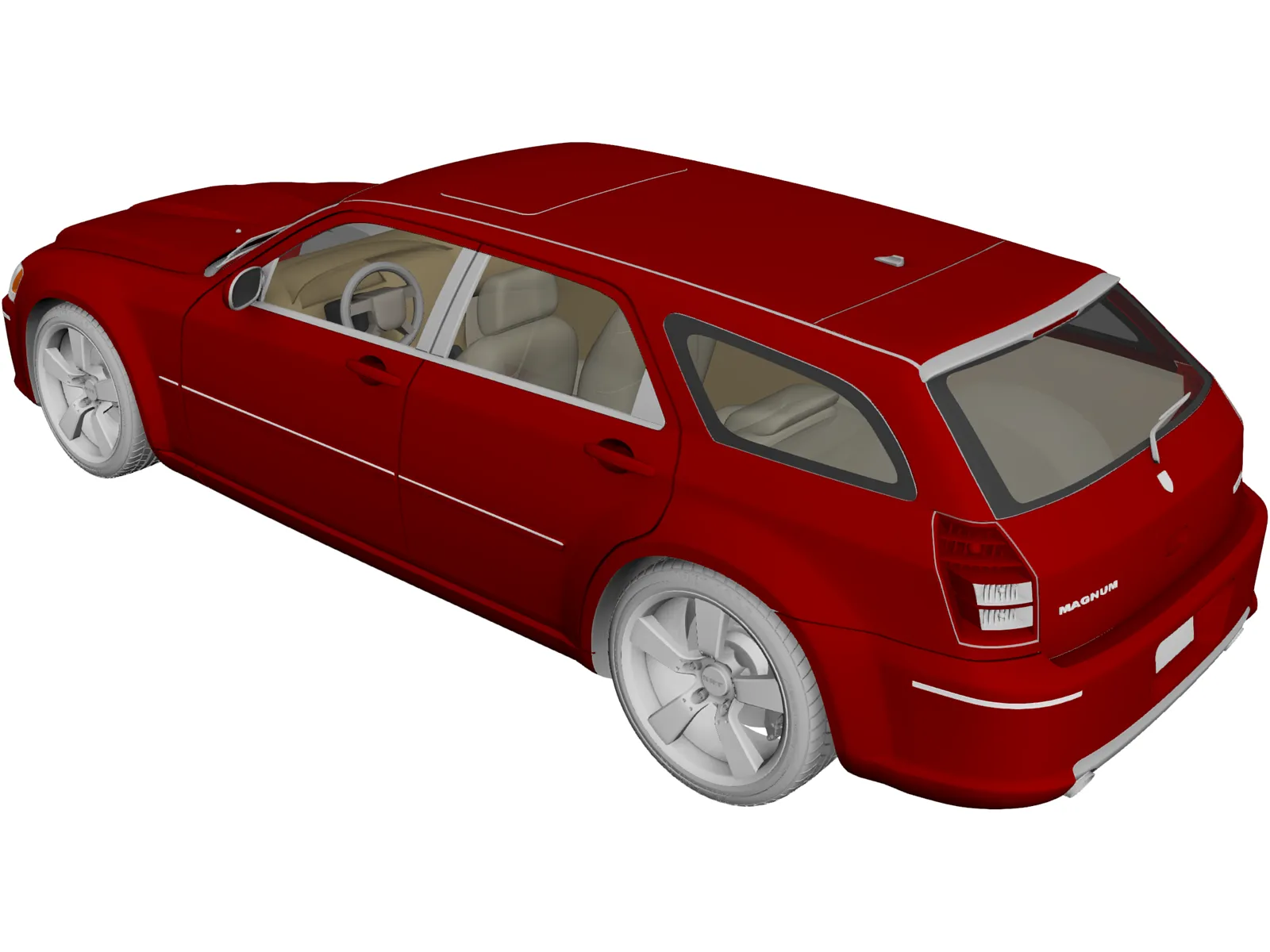 Dodge Magnum SRT8 (2008) 3D Model