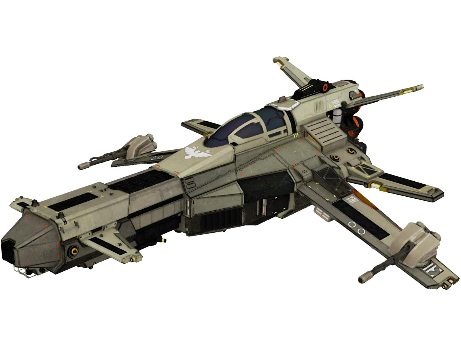 Star Conflict Spaceship Dverg 3D Model