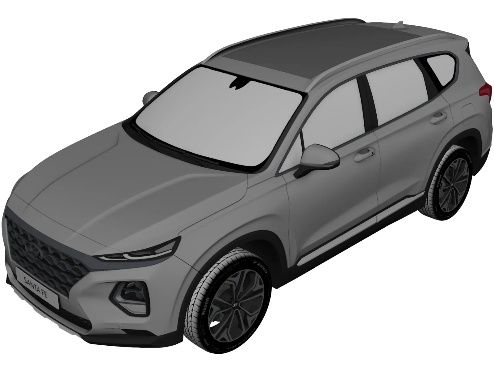 Hyundai Santa Fe (2019) 3D Model