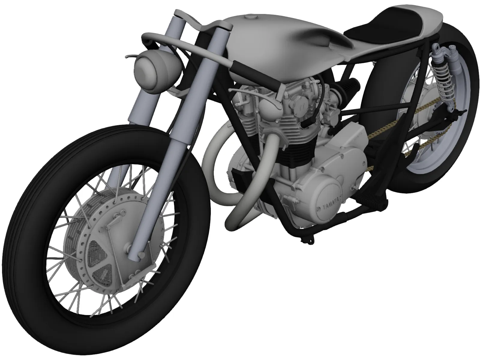 Yamaha Custom Bike 3D Model