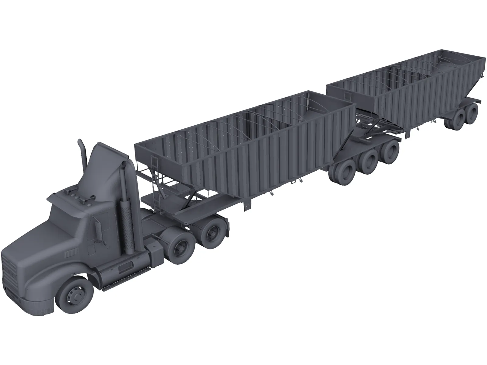 Mack Grain Truck 3D Model