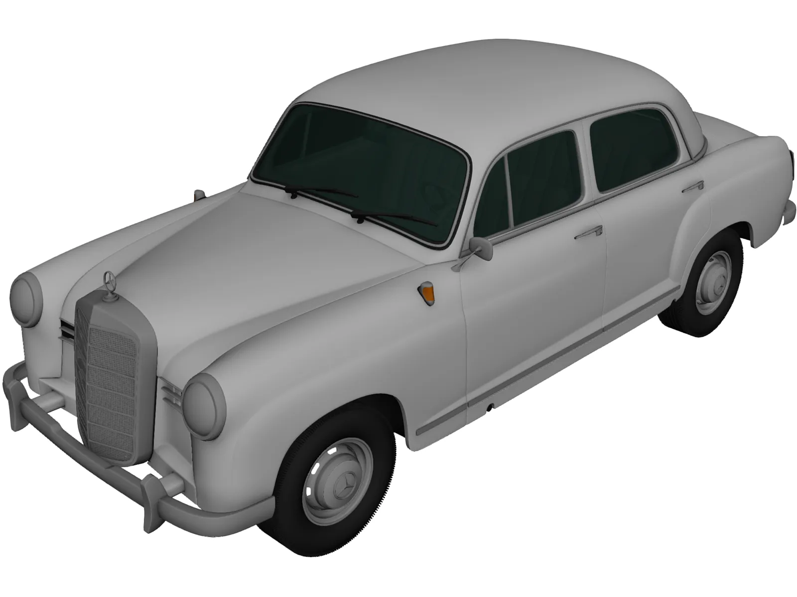 Mercedes-Benz Ponton 180 W120 (1953) 3D Model