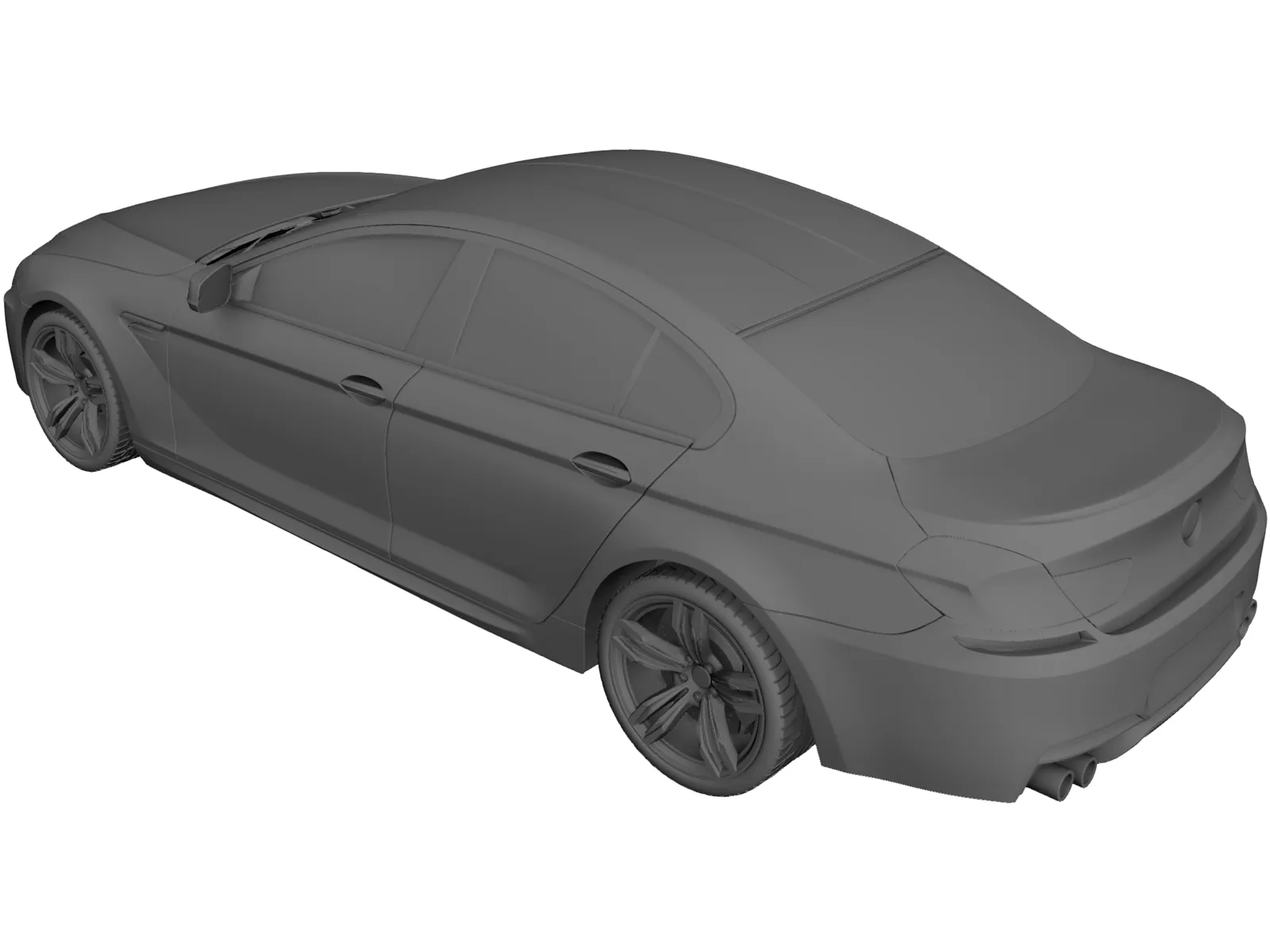 BMW M6 Gran Coupe (2014) 3D Model