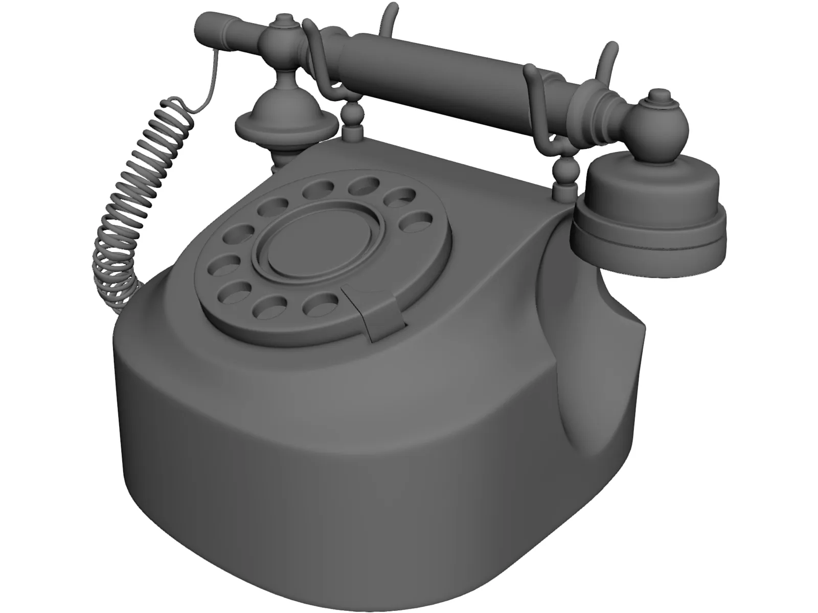 Western Electric Rotary Dial Phone 3D Model