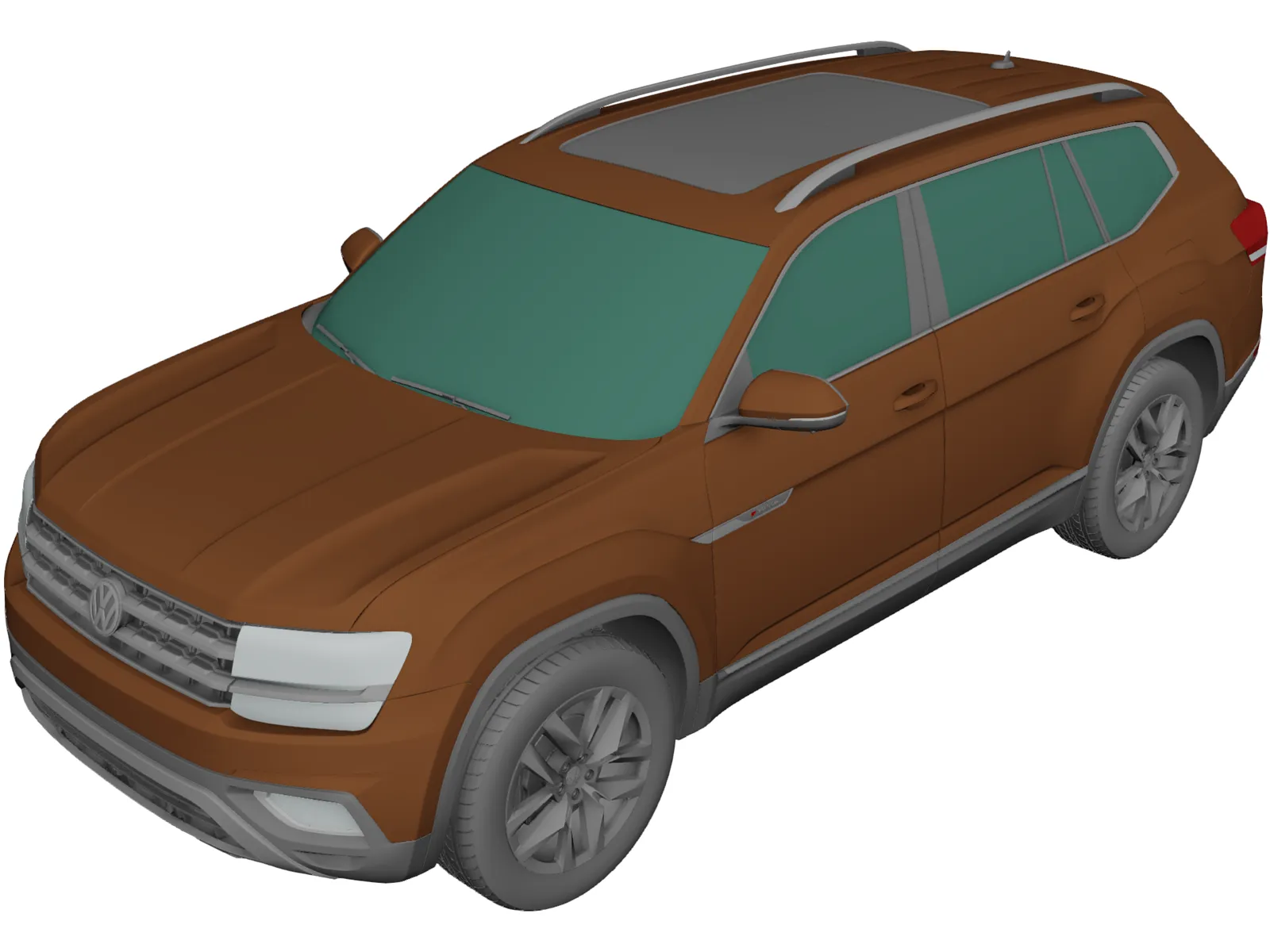 Volkswagen Teramont (2017) 3D Model