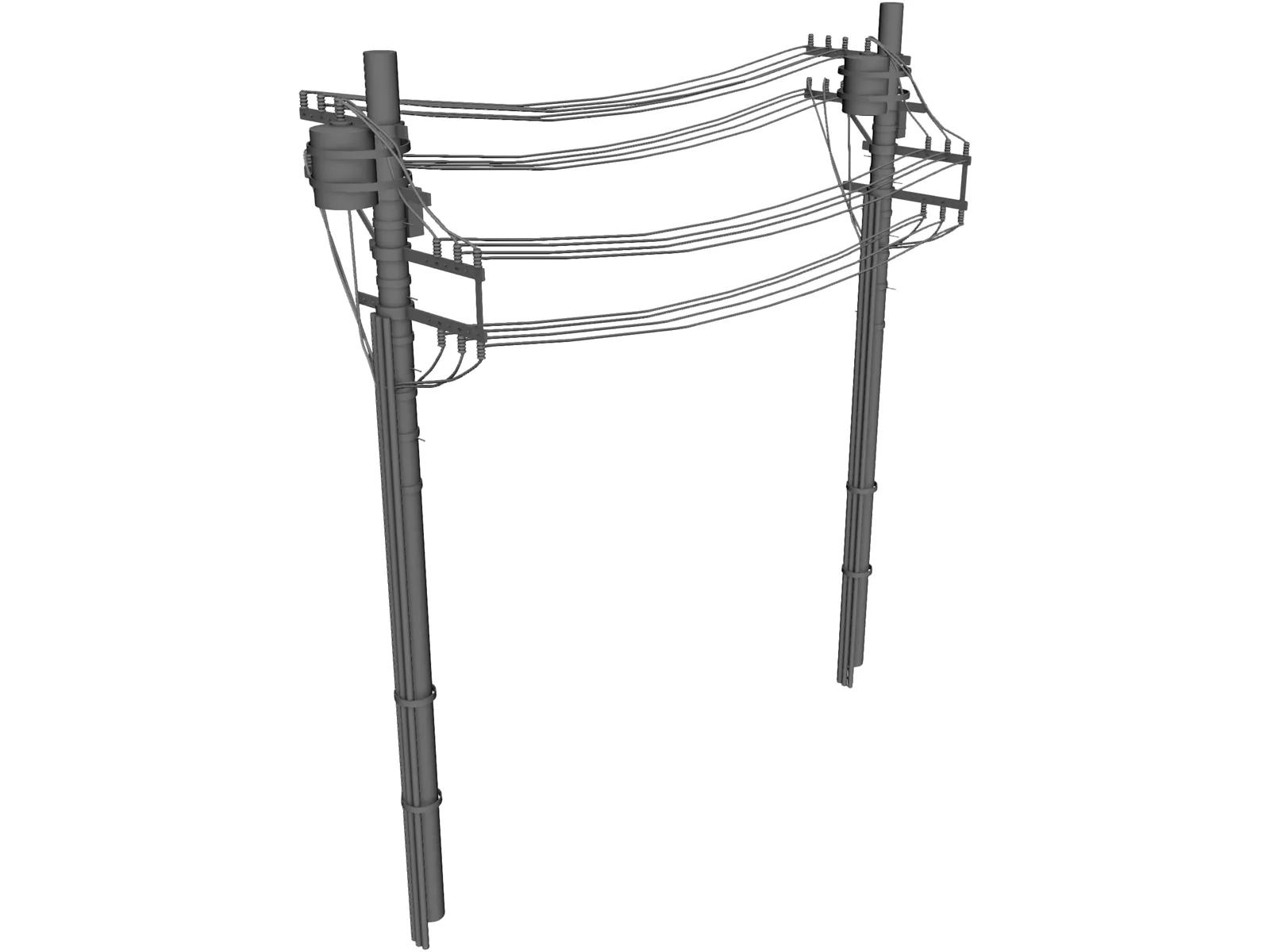 Power Line 3D Model