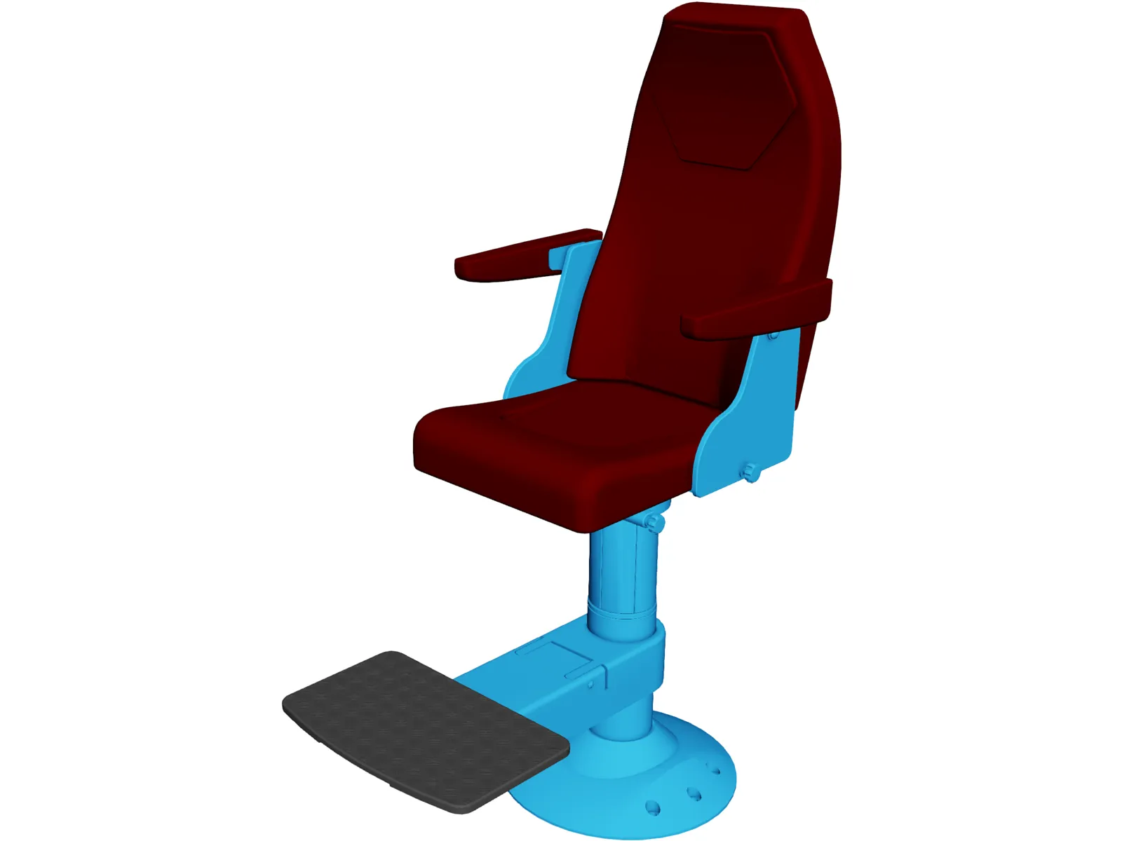 Ship Captain Chair 3D Model