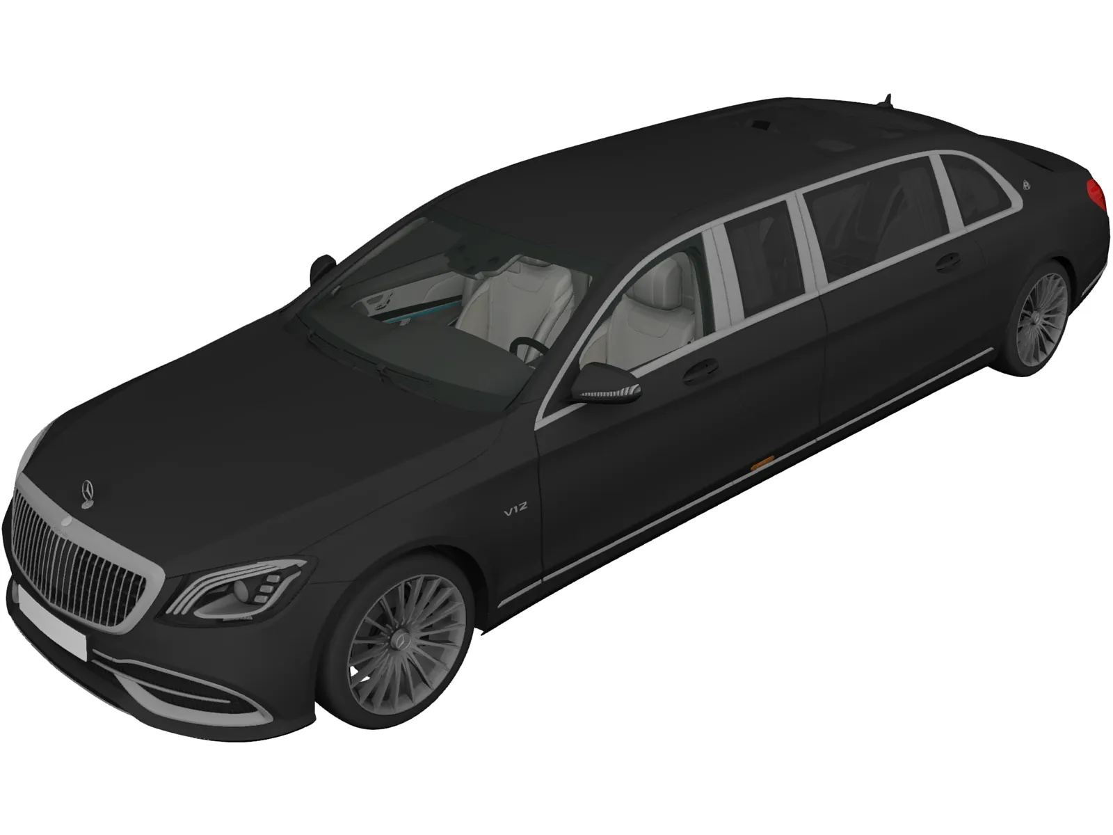 Mercedes-Maybach S650 Pullman (2019) 3D Model