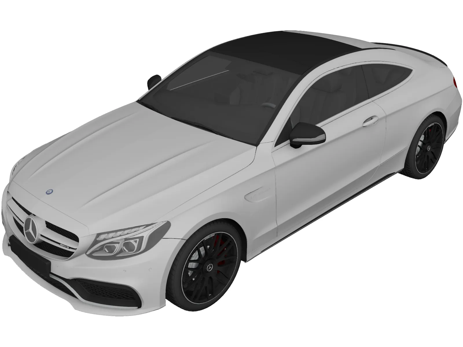 Mercedes-Benz C63 AMG Coupe (2017) 3D Model