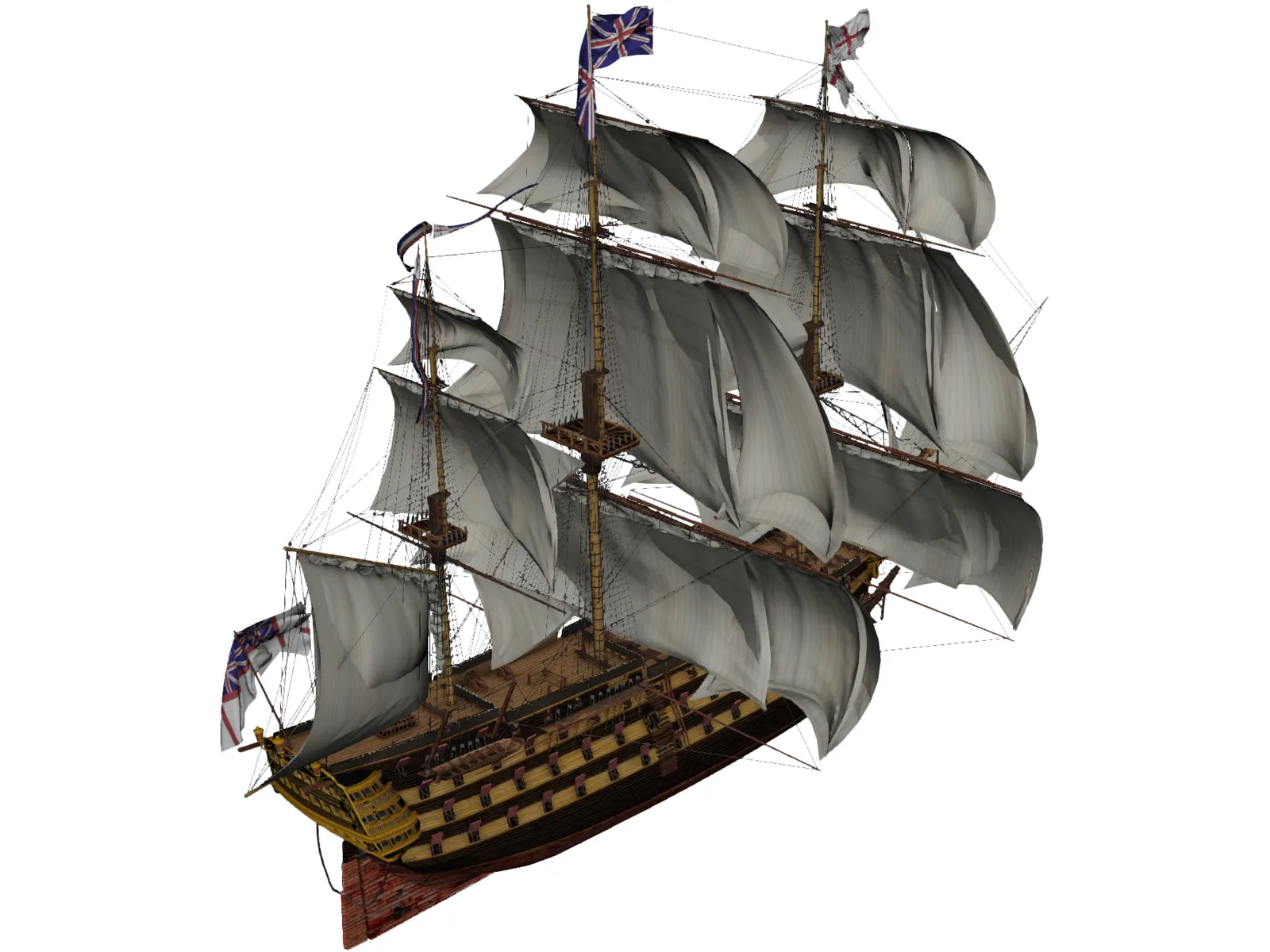 Queen Anne Revenge 3D Model