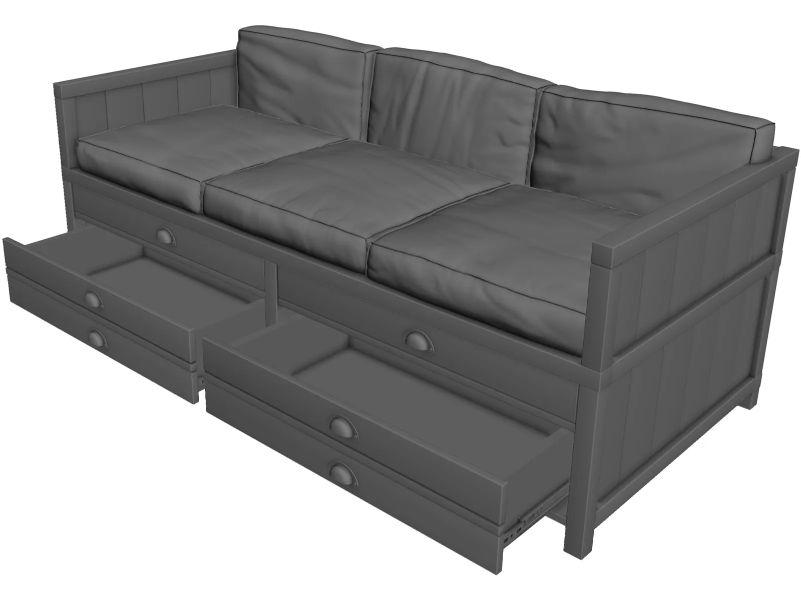 Leather Sofa 3D Model