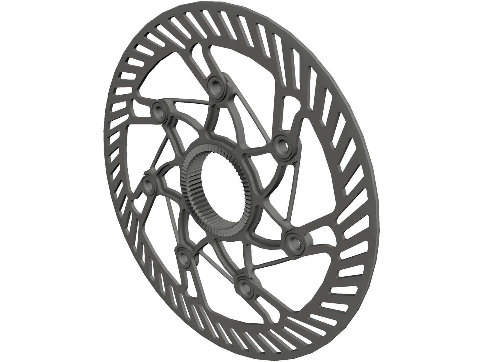 Center Lock Brake Rotor 3D Model