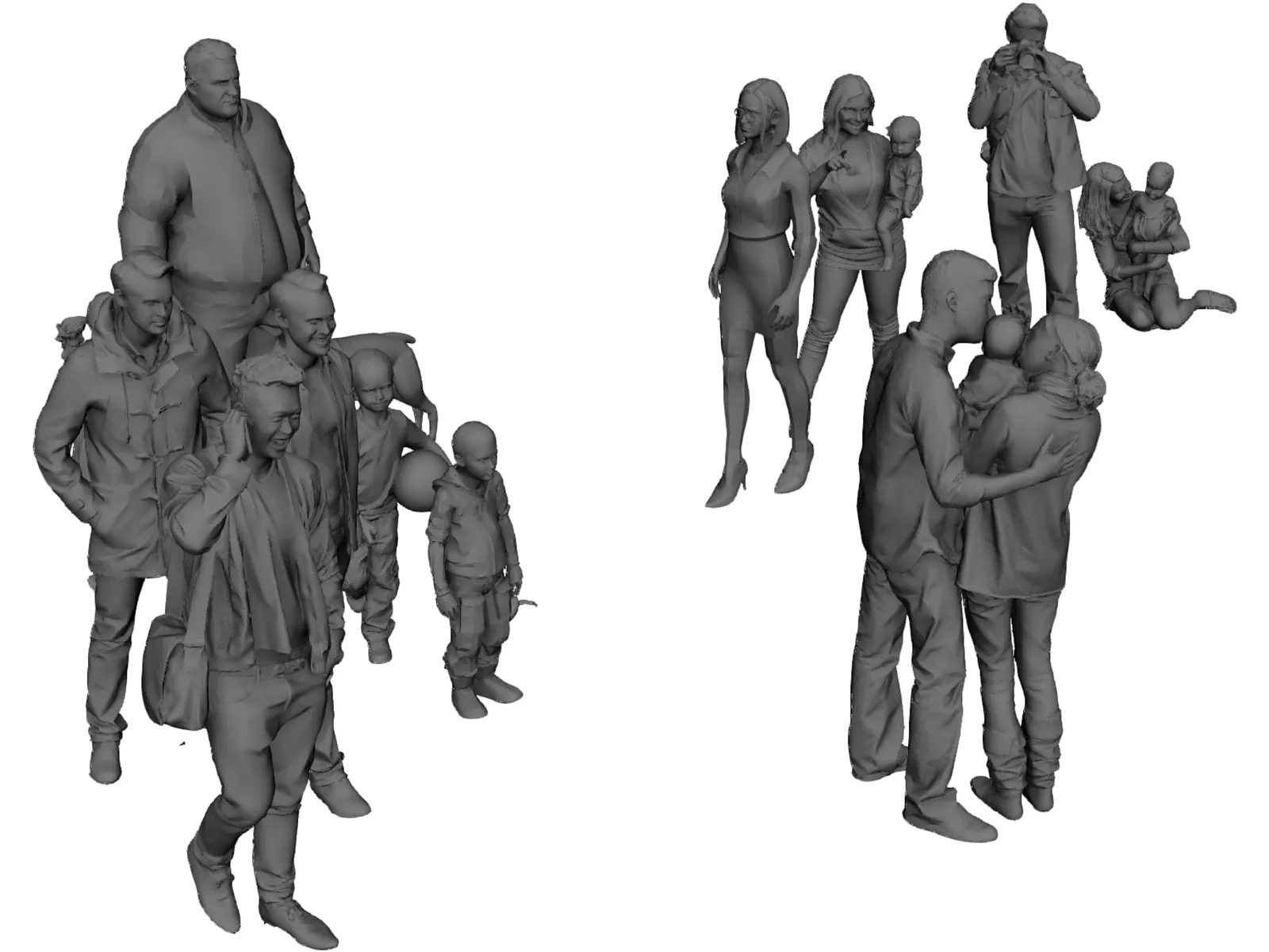 Group of Poeple 3D Model