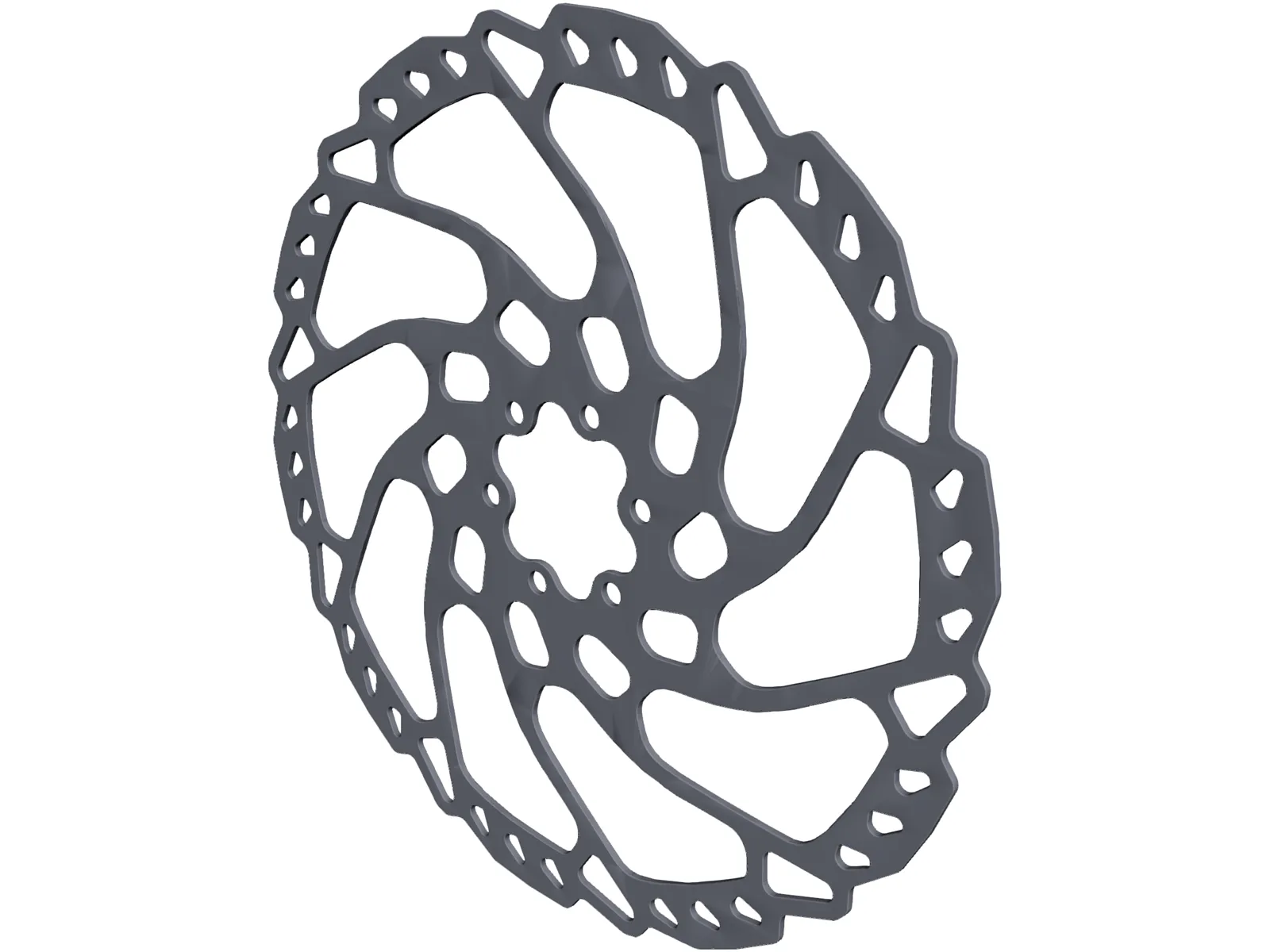 Shimano RT66 203mm Brake Rotor 3D Model