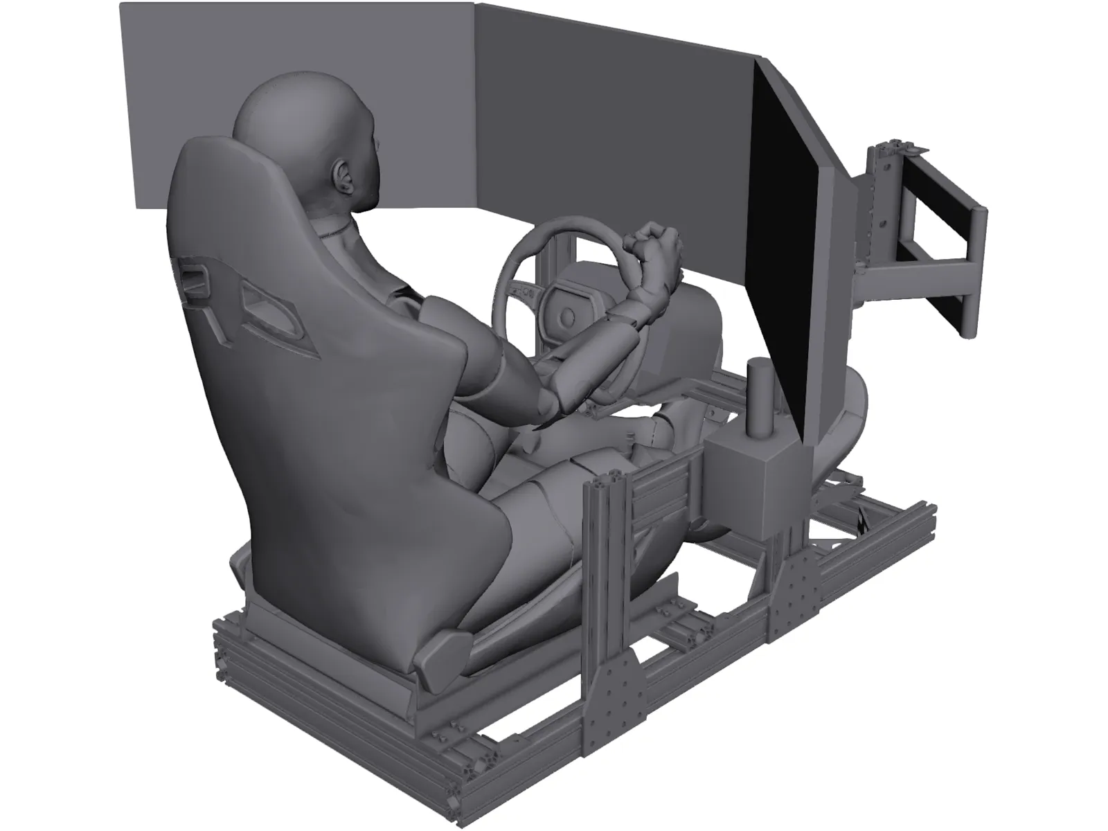 Sim Racing Rig 3D Model