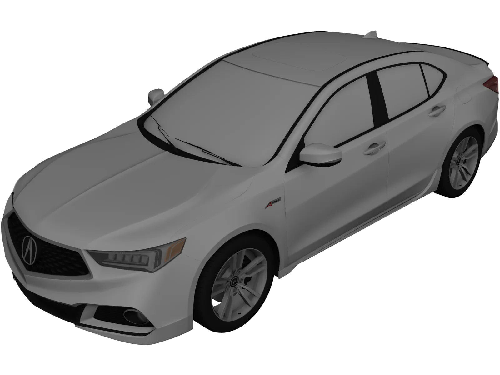 Acura TLX A-Spec (2017) 3D Model