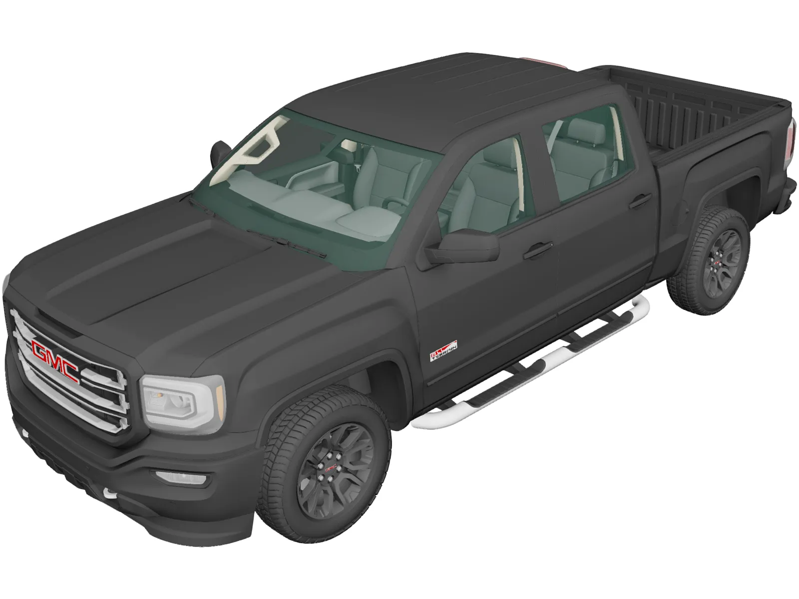 GMC Sierra 1500 CrewCab ShortBox AllTerrain (2017) 3D Model