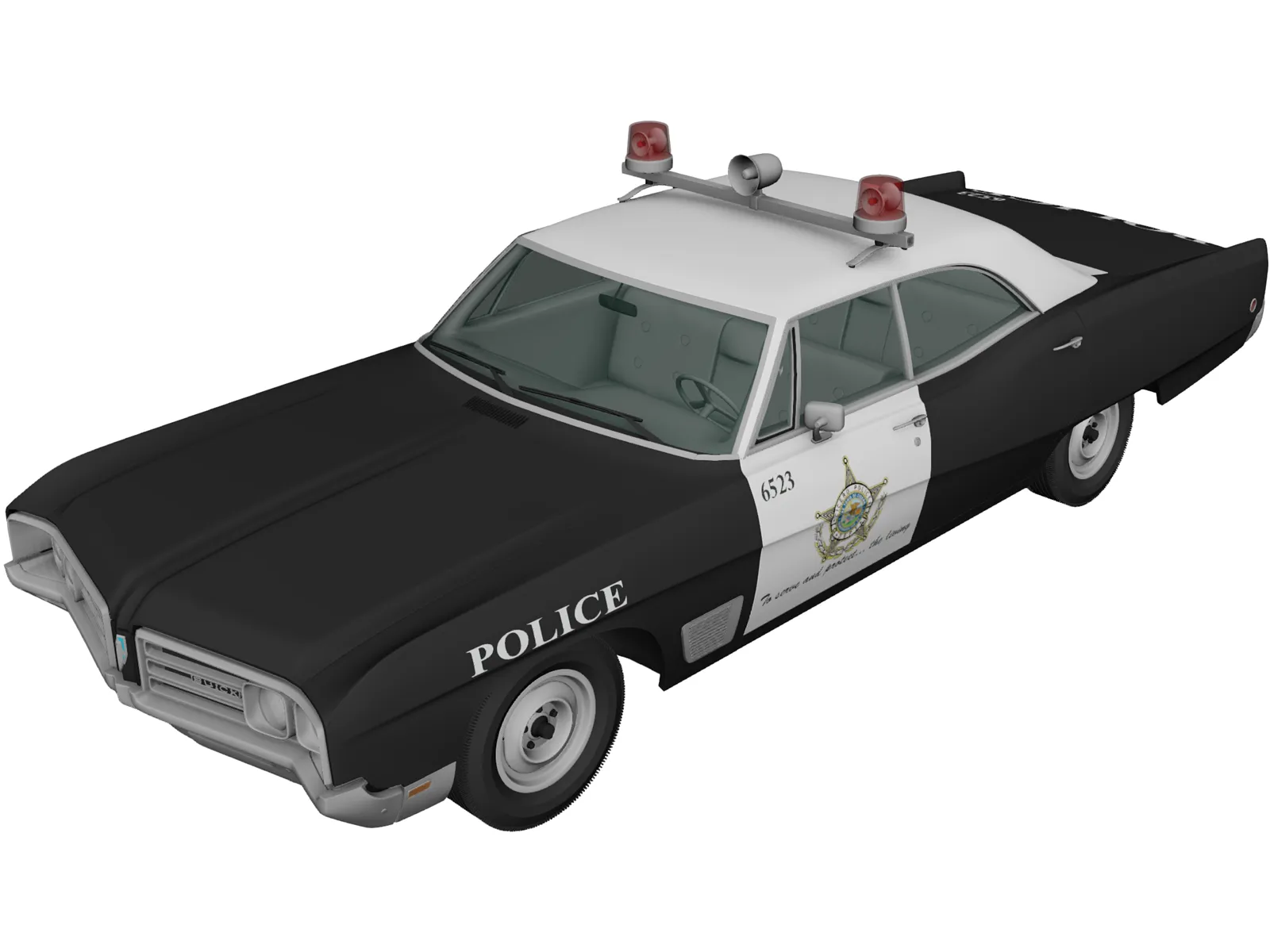 Buick Wildcat Police (1968) 3D Model