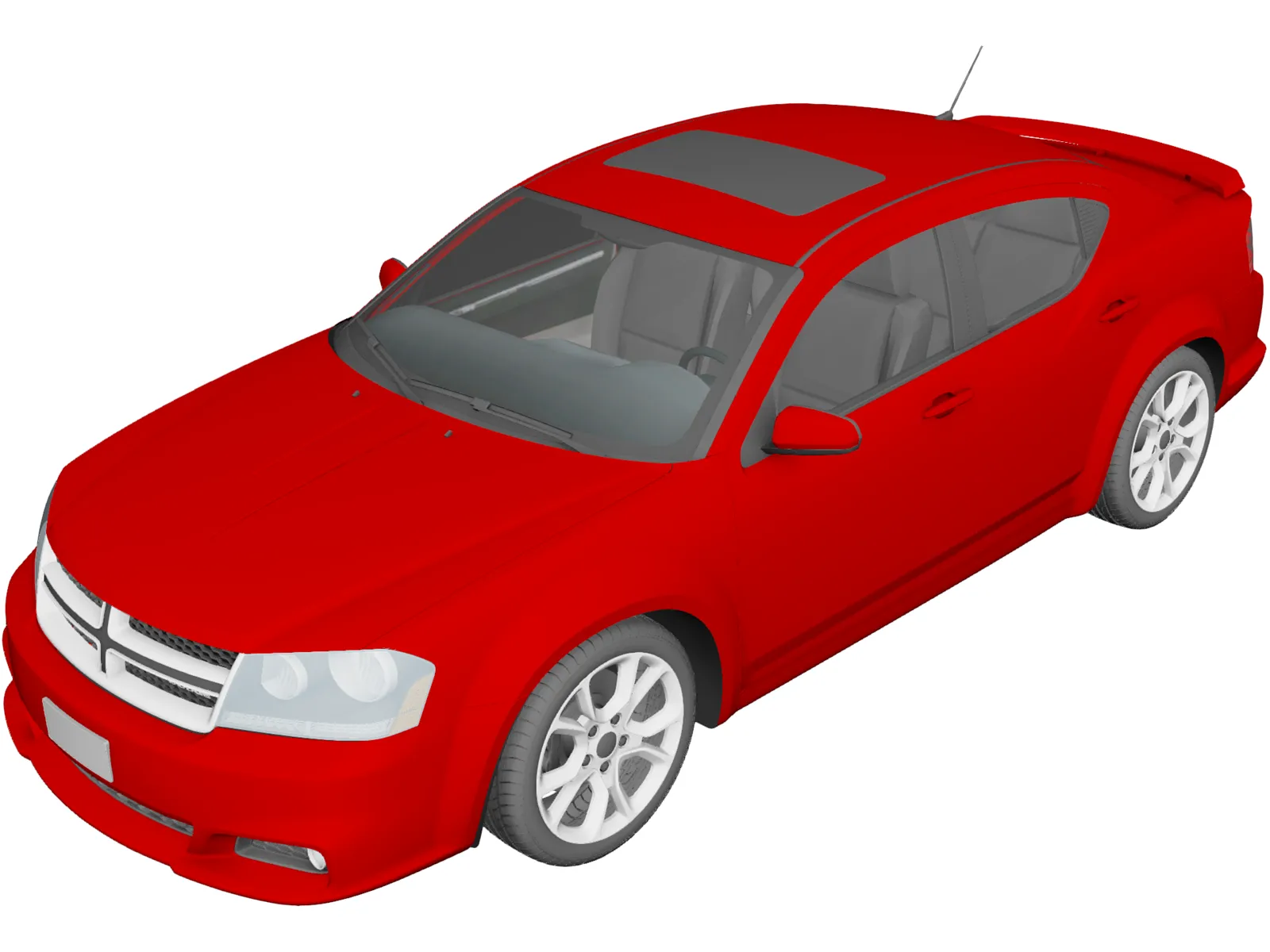 Dodge Avenger RT (2012) 3D Model