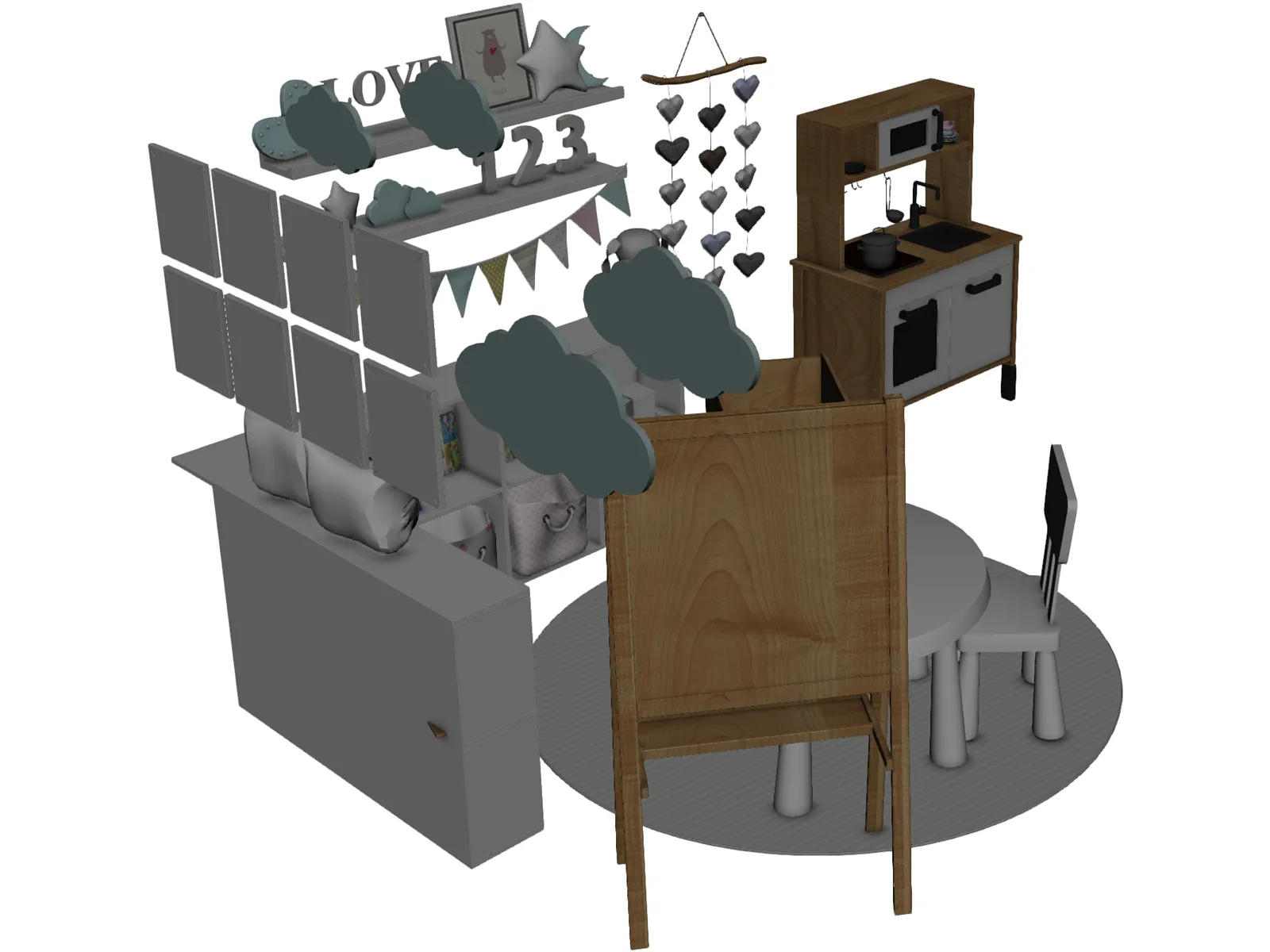 IKEA Children Set 3D Model