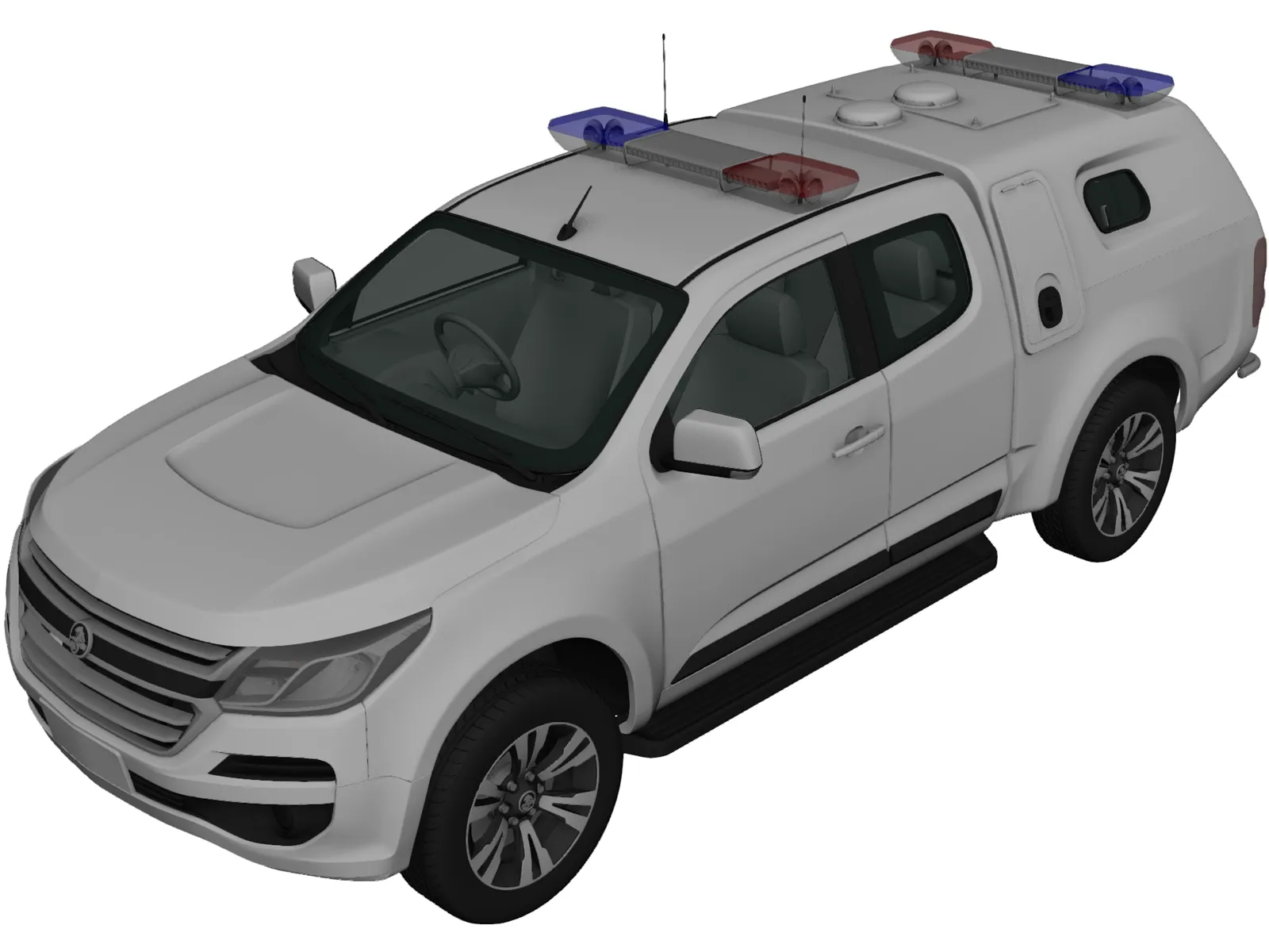 Holden Colorado SpaceCab Divisional Van (2018) 3D Model