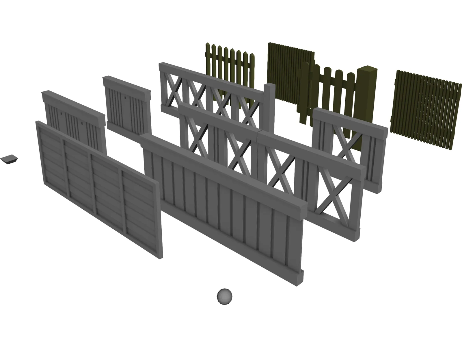 Fences Collection 3D Model