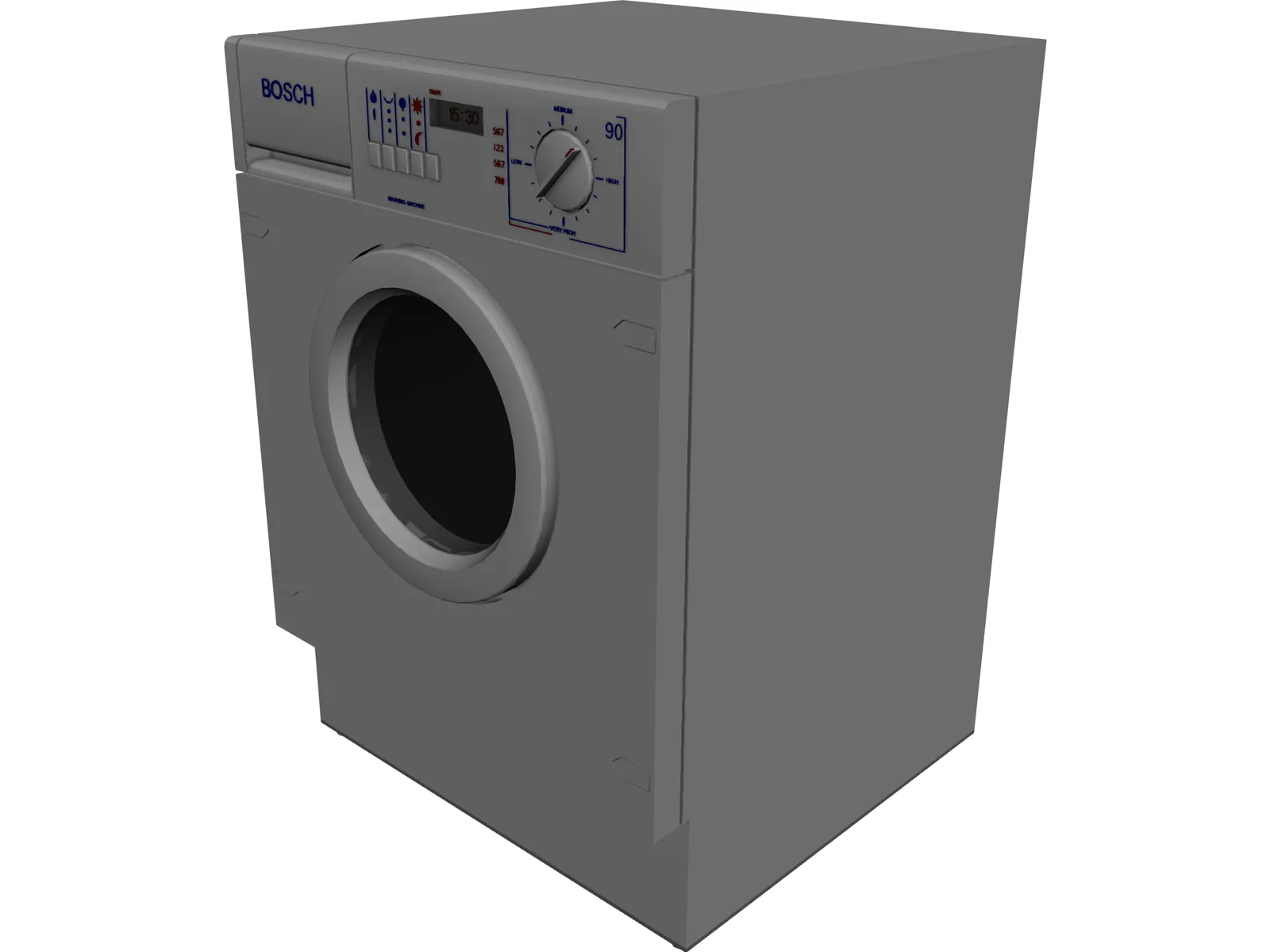 Bosch WVT12840EU Washing Machine with Dryer 3D Model