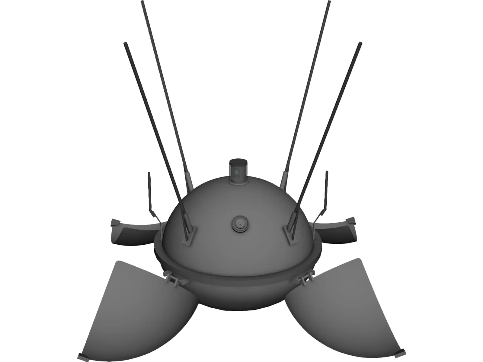 Luna 9 3D Model