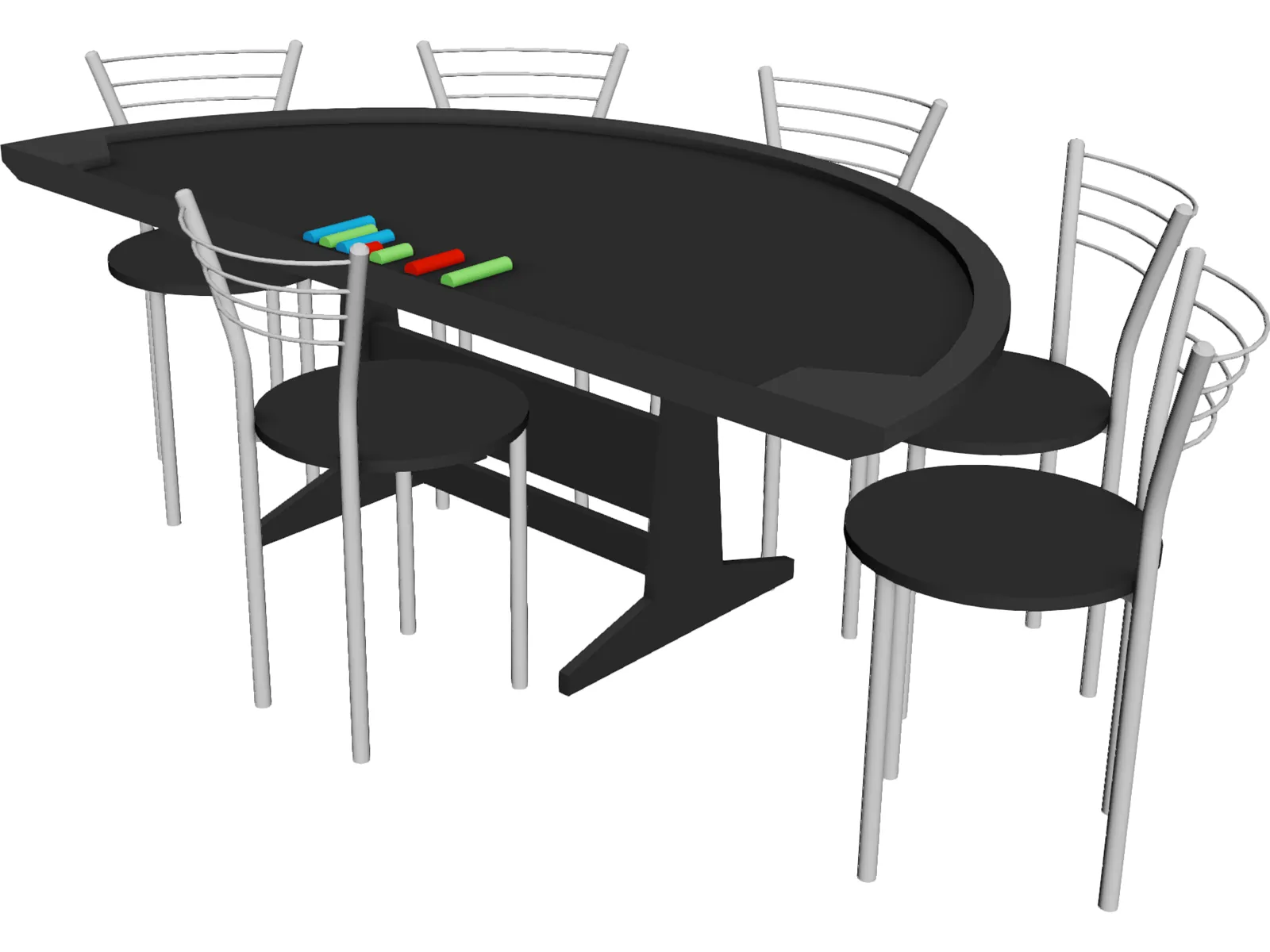 Poker Table 3D Model