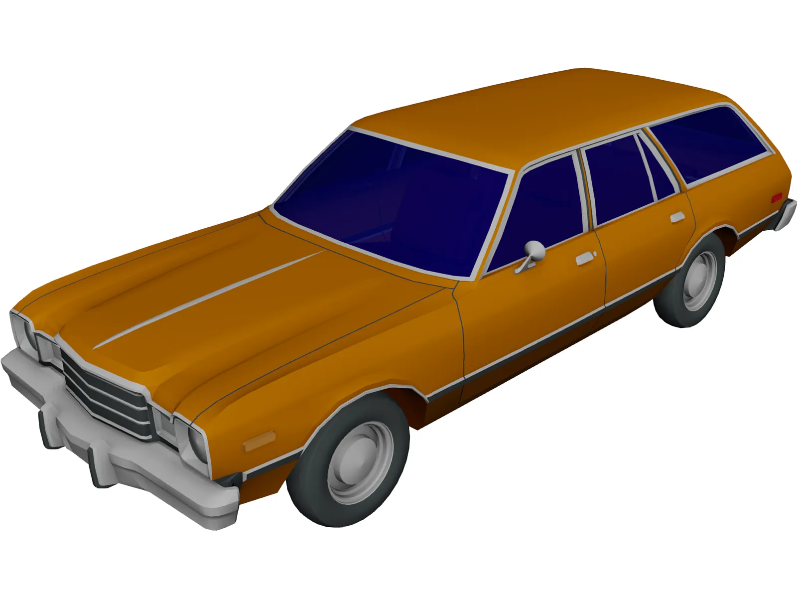 Plymouth Volare Wagon (1977) 3D Model