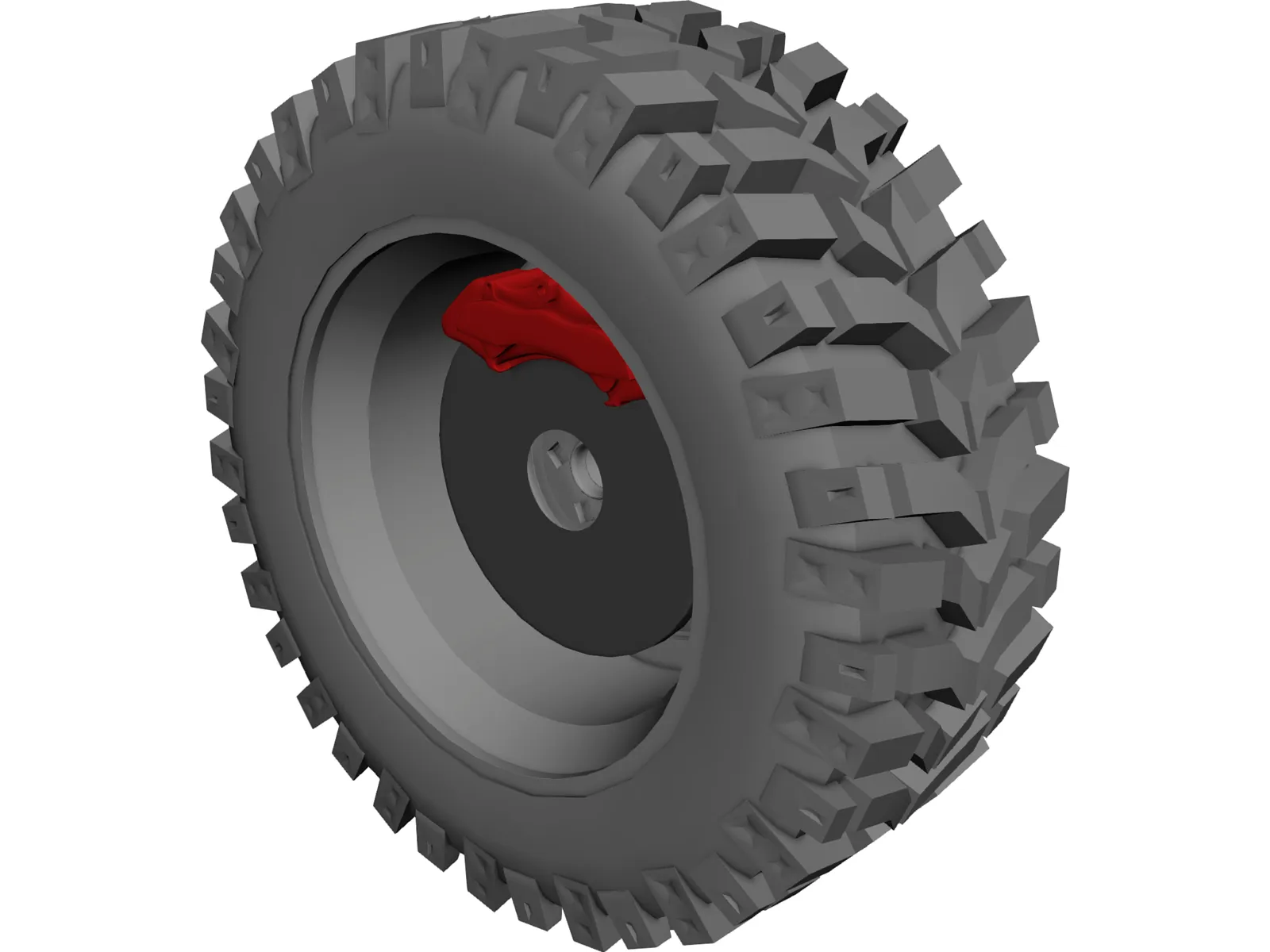 Offroad Tire/Wheel 3D Model