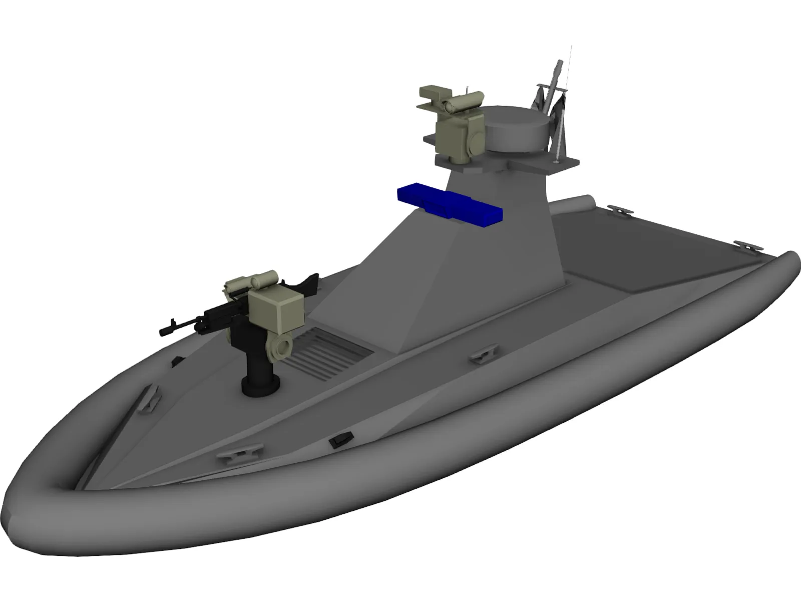 Homeland Security Un-Manned Patrol Boat 3D Model