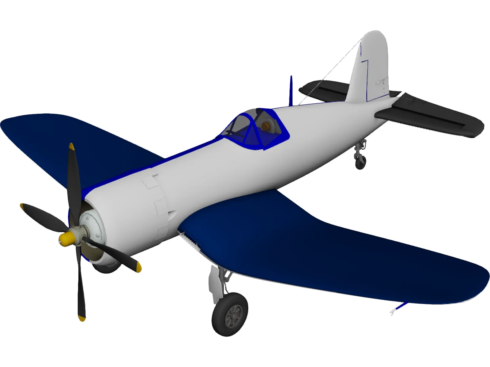 F4U Corsair 3D Model