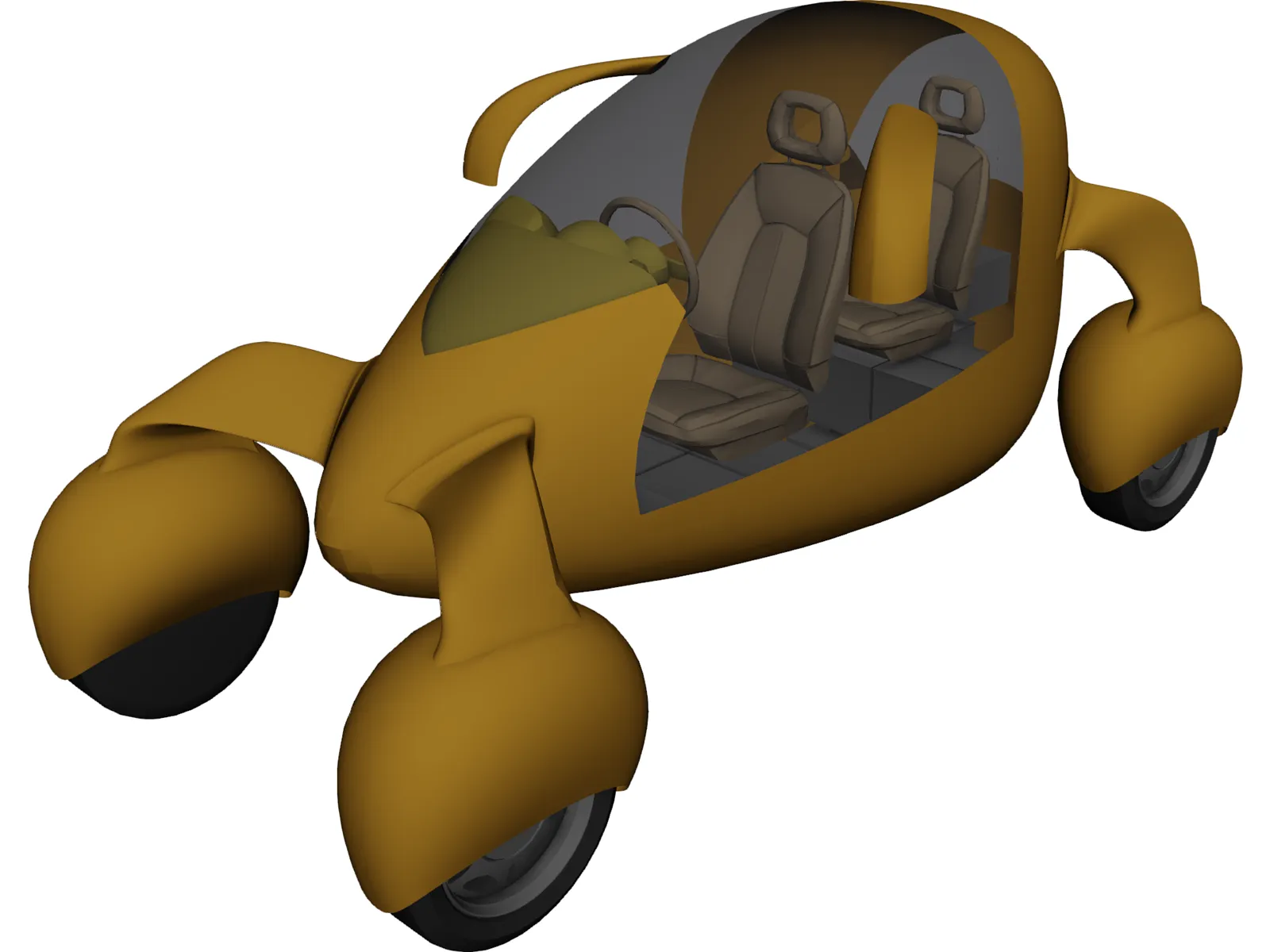 Electric Bubble Car 3D Model