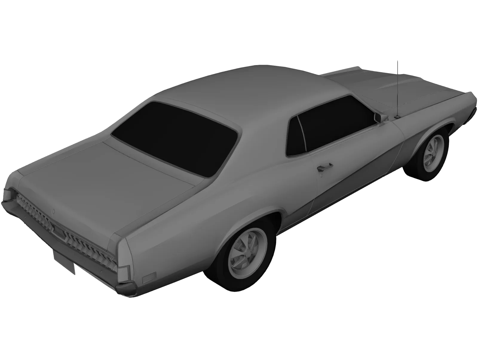 Mercury Cougar Eliminator (1970) 3D Model