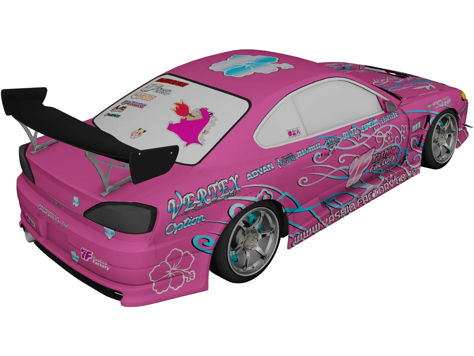 Nissan Silvia S15 Yashio Factory Drift 3D Model